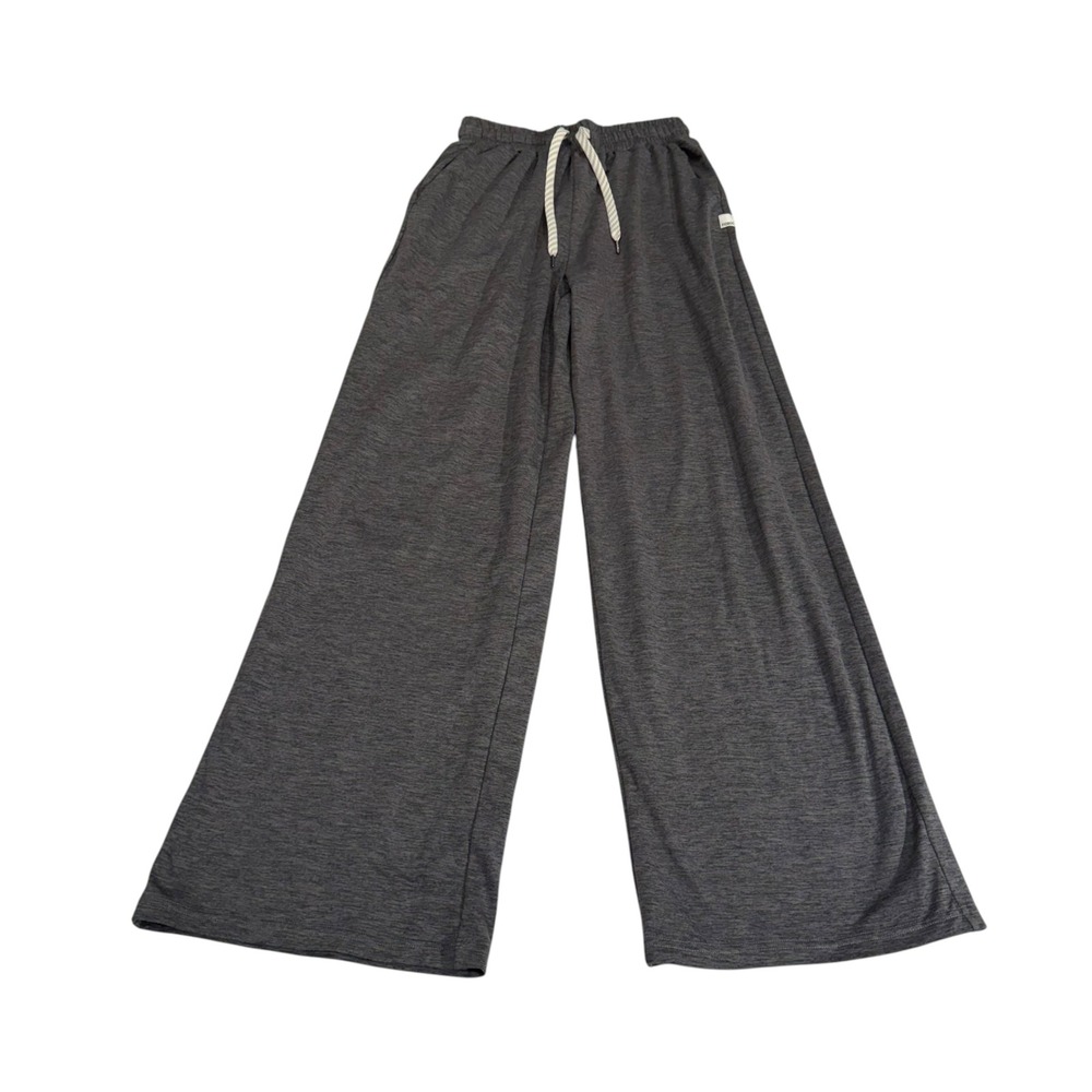 Fioboc Womens Wide Flared Luxury Sweatpants Gray Space Dye Lounge Pants Size M